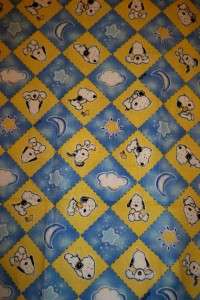HTF BABY SNOOPY & WOODSTOCK NEUTRAL COLOR LINED VALANCE  