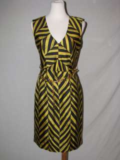 New Milly Belted Dani Day Dress Silk 2  