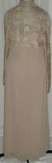 MOB Formal Dress Set Party Evening Champagne L 10 New  