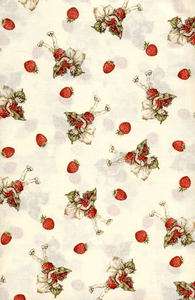 RARE Barker FLOWER FAIRIES Strawberry Fairy Fabrics x2  