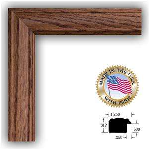 25 Honey Stain on Solid Red Oak Picture Frame 847625002008  