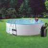 SPLASH WOODSTYLE Poolset Stahlwandbecken rund 360 x 90 cm + Filter 12V 