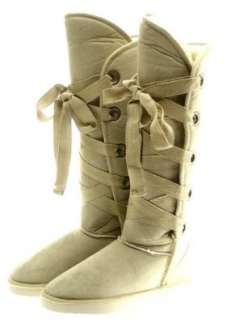 Couture Discount Damenstiefel Fell Boots beige (WST15)  