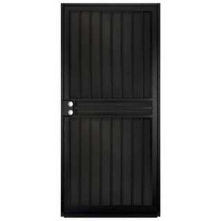 Home Designs Guardian 36 in. x 80 in. Black Security Door with Black 