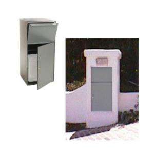 dVault Gray Mailboxes Secure Collection Unit w/Front Access and Tote 