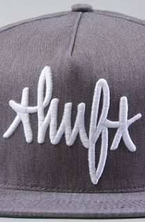 HUF The Haze Script Snapback Cap in Heather Grey  Karmaloop 