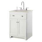  Keats 24 in. Laundry Vanity in White and ABS Sink 