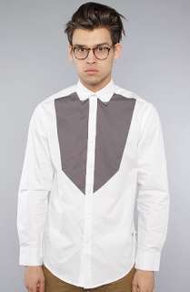 N4E1 The Excaliber Buttondown Shirt in White Dark Grey  Karmaloop 