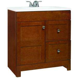 American Classics Artisan 30 in. Vanity in Chestnut with Cultured 