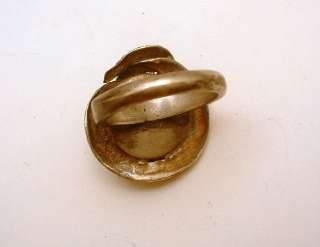 Vintage Sterling Silver Snake Ring Purple Cabochon  