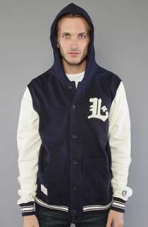 LRG The Bullworks Button Up Hoody in Navy  Karmaloop   Global 