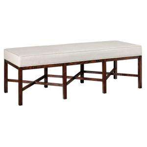 Martha Stewart Living Lombard Linen Canvas and Sable Brown Long Bench 