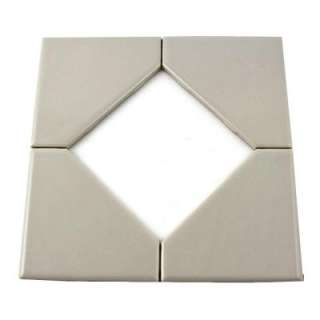 Daltile Semi Gloss 8 In. X 8 In. White Ceramic Diamond Insert Accent 