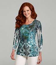 Reba Vintage Tribal Sublimation Top $68.00