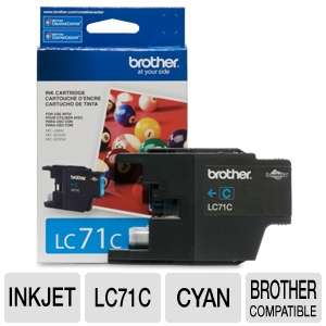 Brother INNOBELLA LC71 C Standard Cyan Ink   yields up to 300 pages at 