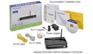 NetGear DGN1000 100NAS Wireless N 150 Router   Built In DSL Modem, DoS 