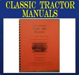 FARMALL CUB 22 Sickle Mower Operators manual  