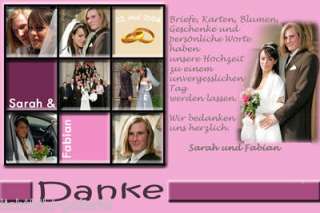 Fotokarten Danksagungen HOCHZEIT H66 10x15 cm+Kuvert  