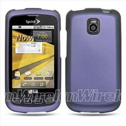 Purple Rubberized Hard Case Cover for LG Optimus T P509  