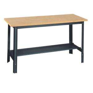 Edsal 60 in. W x 24 in. D Commercial Adjustable H Workbench with Wood 
