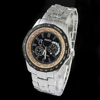 Brand New Fashion Mens Manly Style Deluxe Type Quartz Movement Wrist 