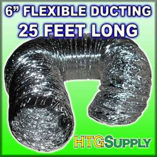 brand new 6 x 25 flexible ducting heavy duty 2 ply aluminum 
