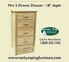mini 5 drawer dresser 18 cedar rustic log furniture returns