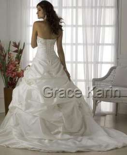 Hot Sale Champagne/White/Ivory Wedding Dress Bridal Gown Stock 6/8/10 