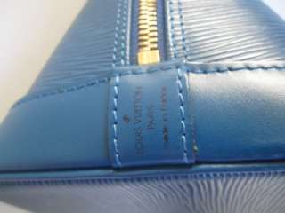 100% Authentic Pre owned Louis Vuitton Epi Alma Handbag   Blue  