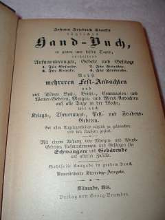 Starks Gebet buch Handbuch Hand Book German Milwaukee  