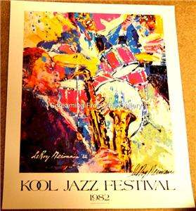 Leroy Neiman Hand Signed 82 Kool Jazz Festival Litho Autographed 