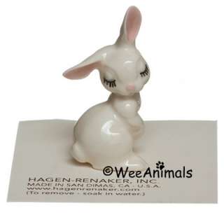   Bunny Rabbit Miniature Figurine Ceramic Wee Animal Small 198  