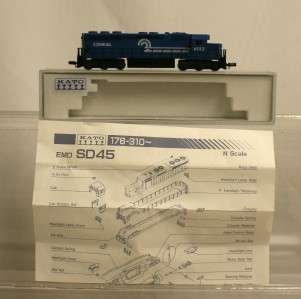 Kato N Scale 176 316 SD45 Conrail #6152 Diesel Locomotive Original Box 