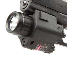 Tactical Flashlight & Red Laser Sight Combo Weaver Mount 4 Pistol 