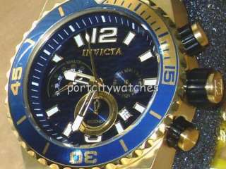 Invicta Mens Pro Diver Quest Gold Tone Stainless Steel Chronograph No 