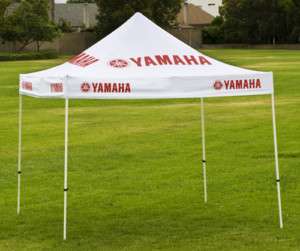 Yamaha Shade Tent 10x10 Polyester Top White/Red Logo w/ Frame NEW MX 