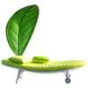 Lounge Design Liege mit Palmblatt, Sonnenliege, Gartenliege  