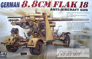 AFV CLUB German 8,8cm FlaK 18 Anti Aircraft Gun 135  
