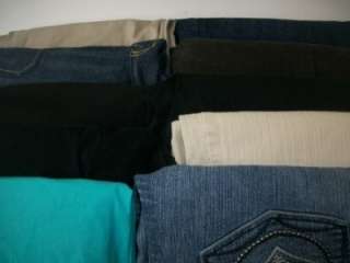  Plus Size Lot 10 pair casual Slacks jeans capris size 22 22W Avenue 