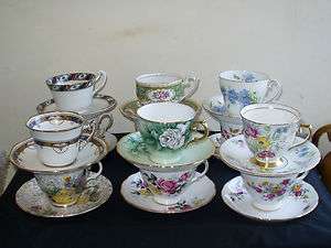   VINTAGE CHINA TEA CUPS AND SAUCERS IDEAL FOR WEDDINGS &TEA PARTIES