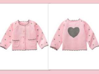 NWT Gymboree BRAND NEW BABY Pink Heart Sweater Cardigan 0 3  