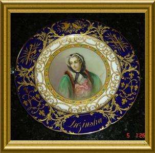    STUNNING MUSEUM QUALITY ROYAL VIENNA JEWELED PORTRAIT SIGNED PLATE