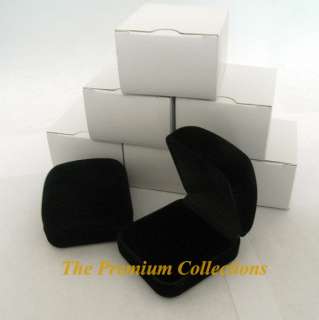 Square Black Velvet Ring Box Jewelry Display Gift Box  