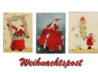 Postkarten Weihnachten Silke Leffler Weihnachtskarten Weihnachtsmann 