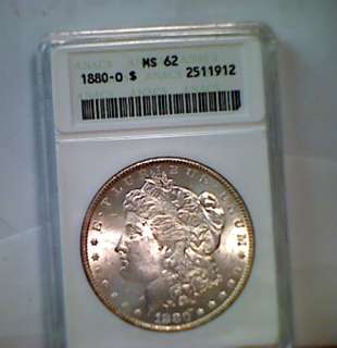 Morgan Dollar  1880 o ANACS MS62  