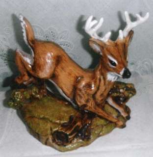 Vintage Ceramic Hand Painted Leaping Deer Figurine  