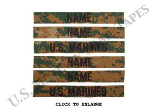 Marine Corps Woodland Name & Service Tape Sets  
