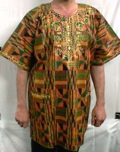 African Kente Print Dashiki Shirt Blouse Not L XL 1X 2X  
