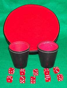 Dice Cups With 10 Dice & Tray Billiards   