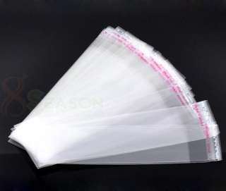 200 Clear Self Adhesive Seal Plastic Bags 14x3.5cm  